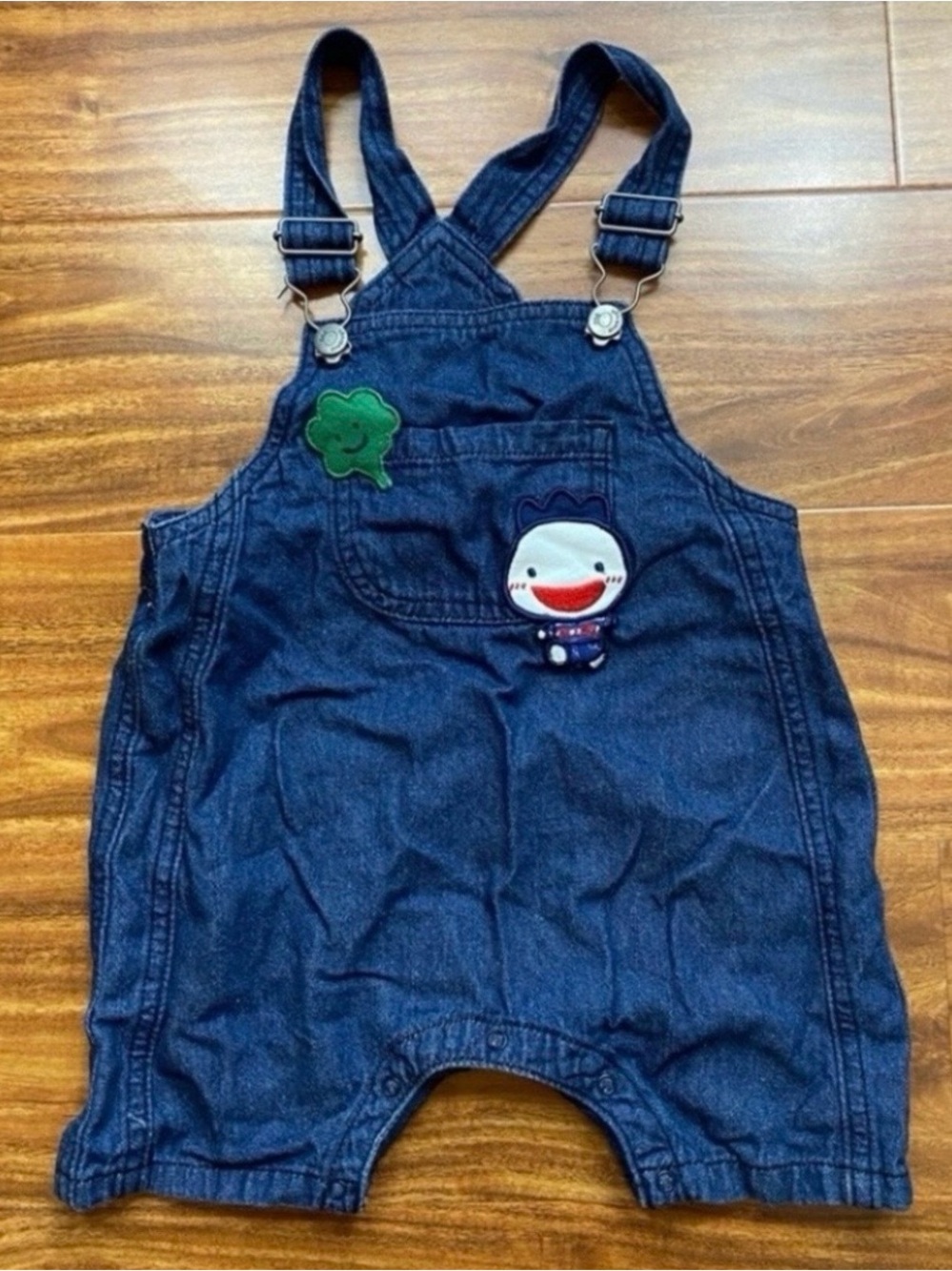 Allo & Lugh Baby Dark Blue Chambray Adorable Overall Coverall Size 12-18M Casual